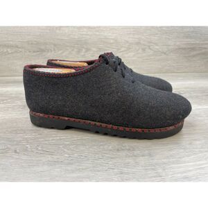 Wild' n Wooly by Stegmann Women's Oxford Ankle Lace Up Pure Wool 6 Black Shoes